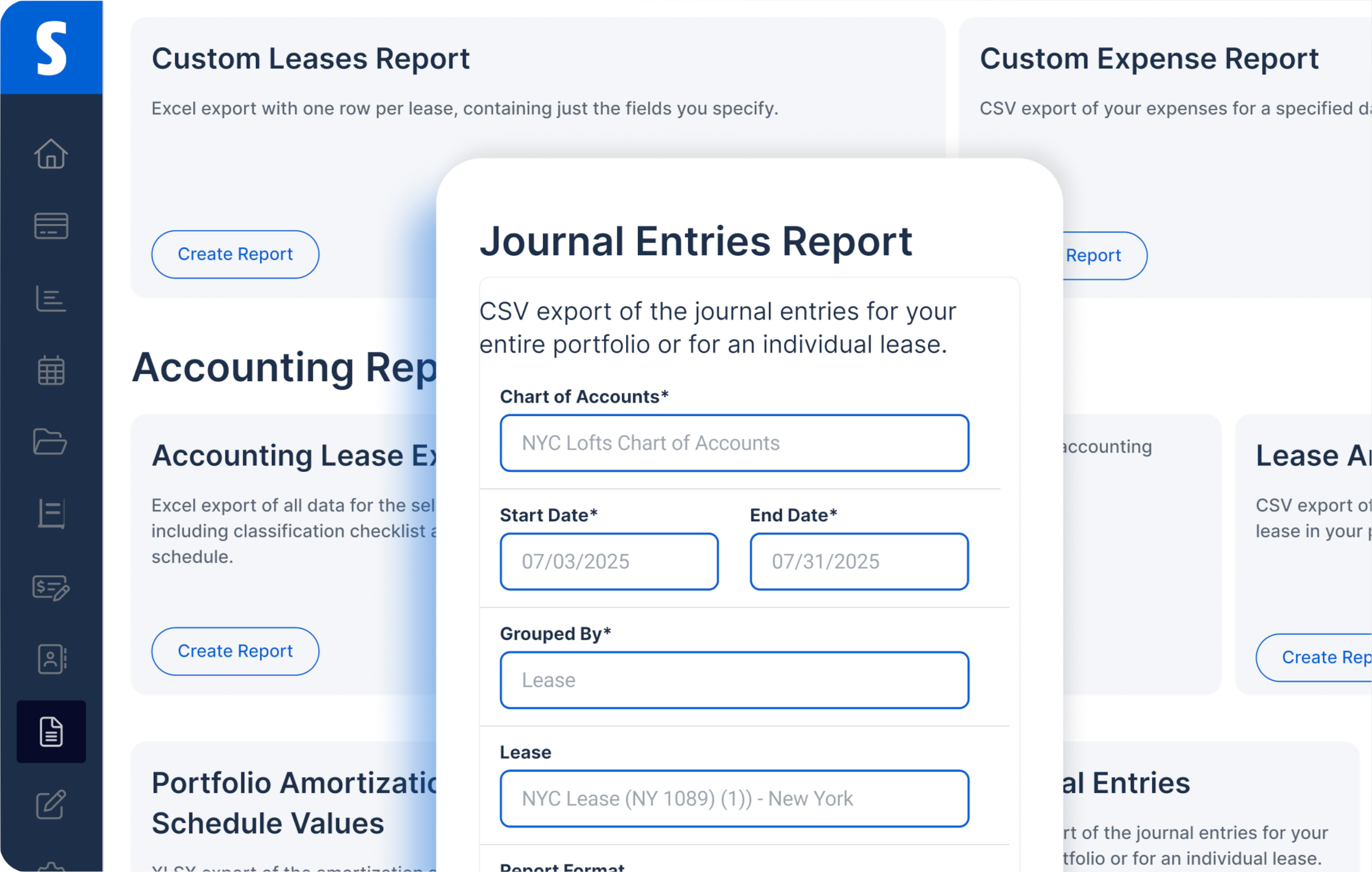 Journal Entries Report