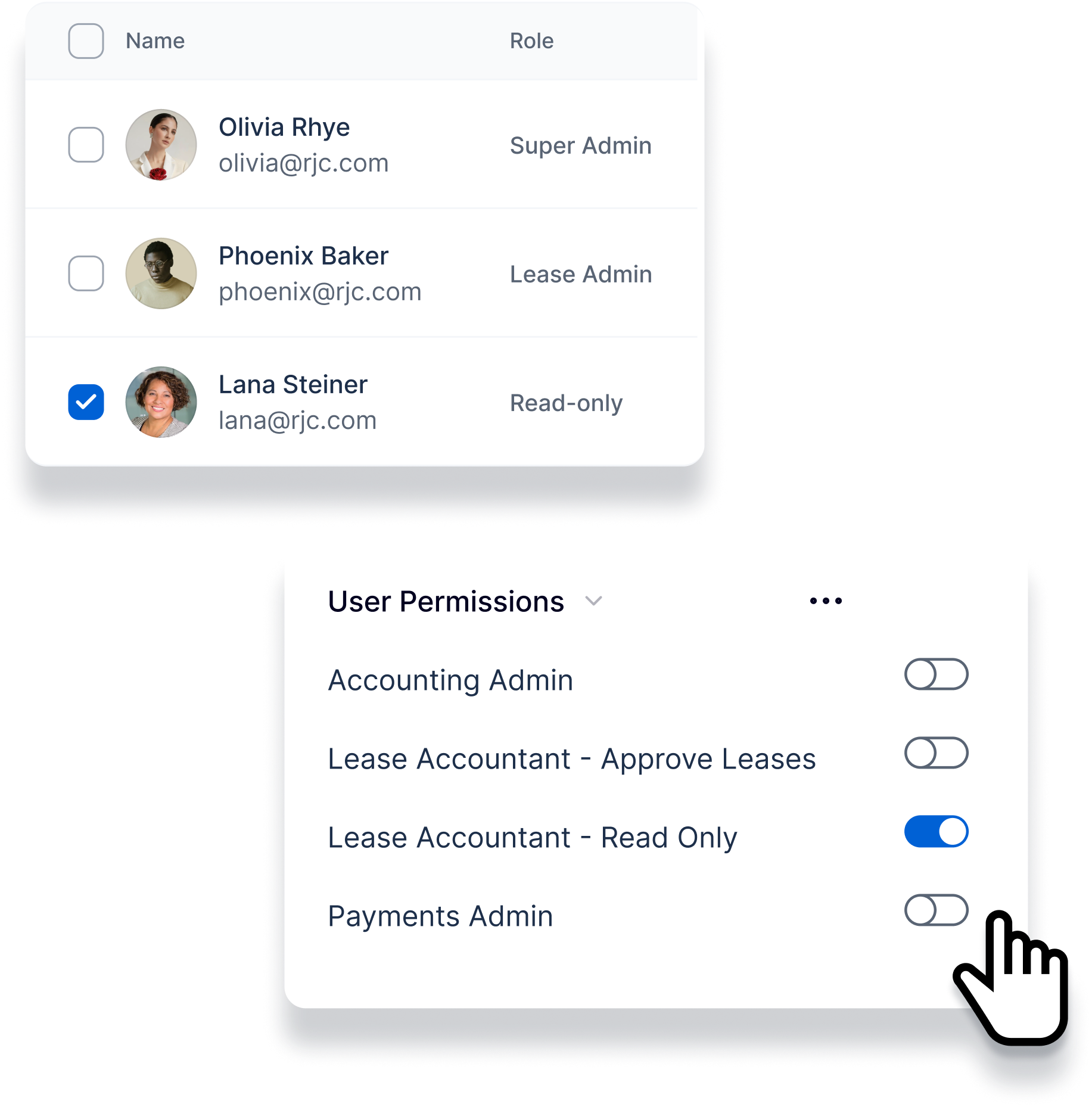 Spacebase user permissions and roles